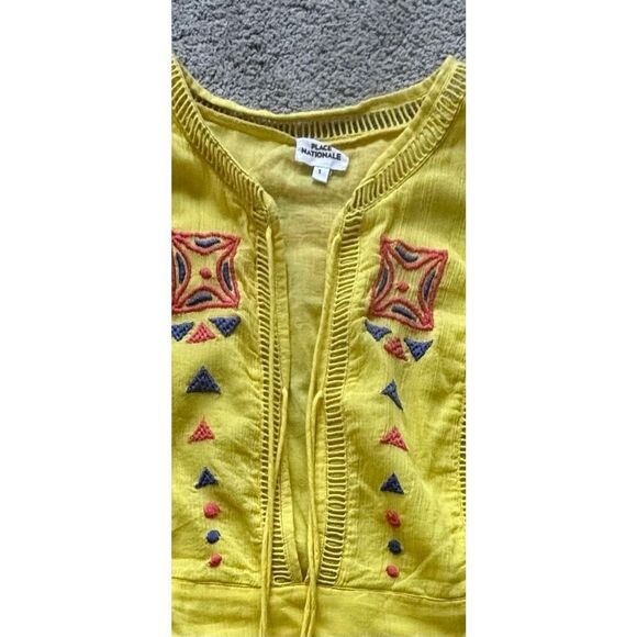 Place Nationale embroidered tunic dress ,size 1 Us 2/4 , $398 - Picture 2 of 8